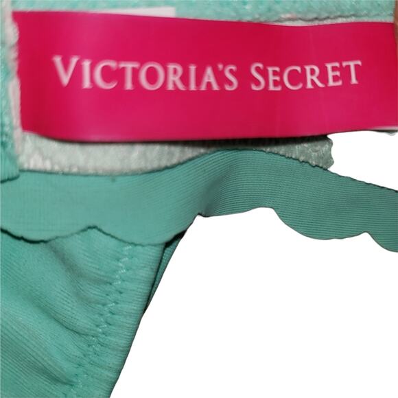 EUC Victoria's Secret 2 piece bikini turquoise sz 36B sz small bottom - Picture 4 of 10